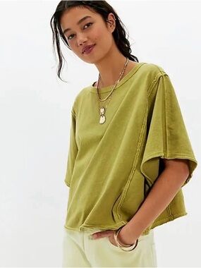Free People We the Free  Next Level T-Shirt NWT Batwing Oversized XS Retail $58